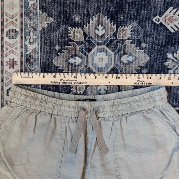 Quince 100% European Organic Linen Pull On Drawstring Shorts Driftwood Tan Sz M - Picture 13 of 16